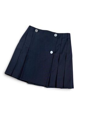 Bottega Veneta High Waist Pleated Mini Skirt Black Knee Length Asymmetric Style